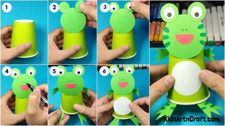 Cute Paper Cup Frog Craft Step-by-step Tutorial For Beginners - Kids ...