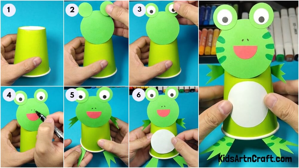 Cute Paper Cup Frog Craft Step-by-step Tutorial For Beginners