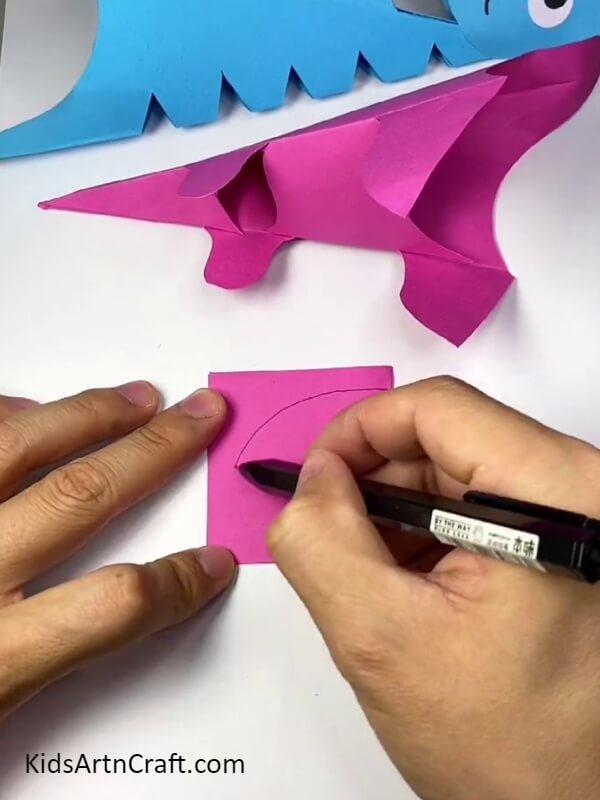 Making The Dinosaur's Face. step-by-step guide to create cute dinosaur for beginners