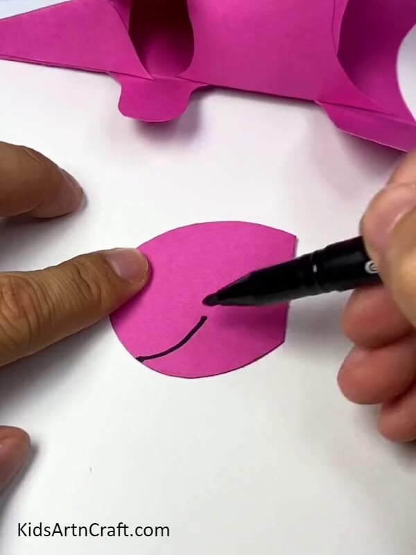 Adding A Smile. Cute Paper Dinosaur Craft Tutorial for kids