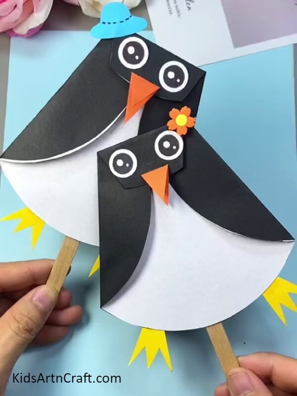 Making more such penguins- Delightful Paper and Popsicle Stick Penguin Artwork For First-Timers
