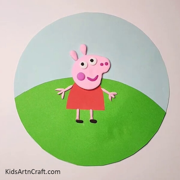 Add a smile two and and some blush-Sweet Peppa Pig Scene Creation for preschoolers