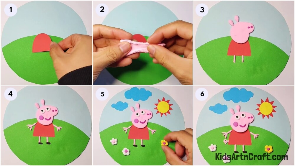 Cute Peppa Pig Scenery Craft Step-by-step Tutorial