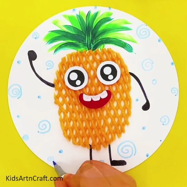 Decorating The Background-A Fun Activity for Kids: Crafting a Pineapple with Fruit Foam