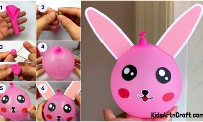 Cute Rabbit Balloon Hanging Craft Step-by-step Tutorial