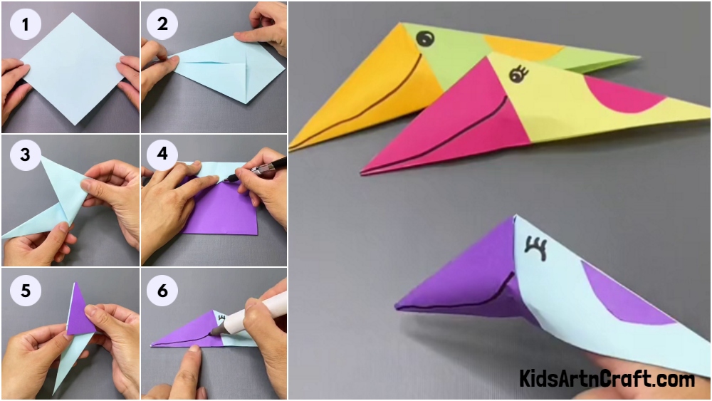 DIY Bird finger Puppet Toy Craft For Kids