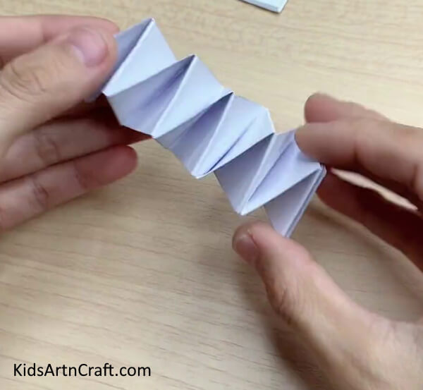 Getting A Paper Spring - Making a Bouncy Paper Rabbit Craft For Kids to Create In the House