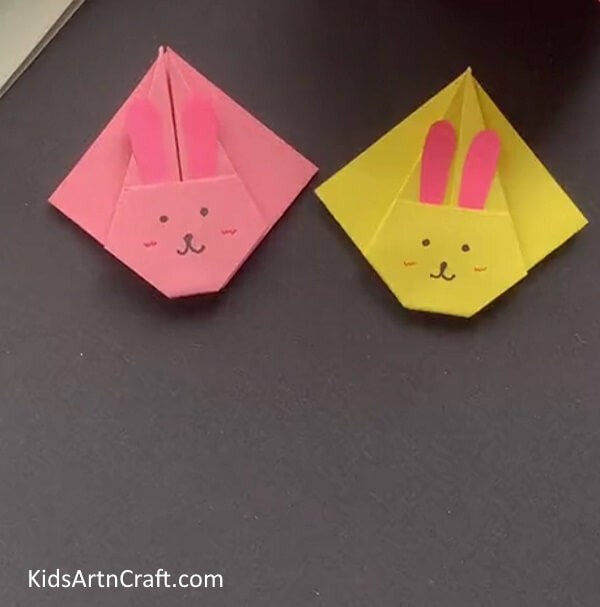 Make More Bunny From Yellow And Pink Origami Paper Crafting a Bunny Visage Paper Umbrella - A Simple Guide