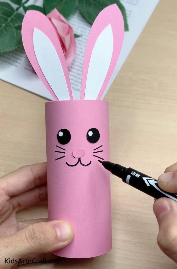 Facial Features Of The Bunnies- Producing Bunny Designs from Cardboard Cylinders - A Simple & Fun Activity for Children
