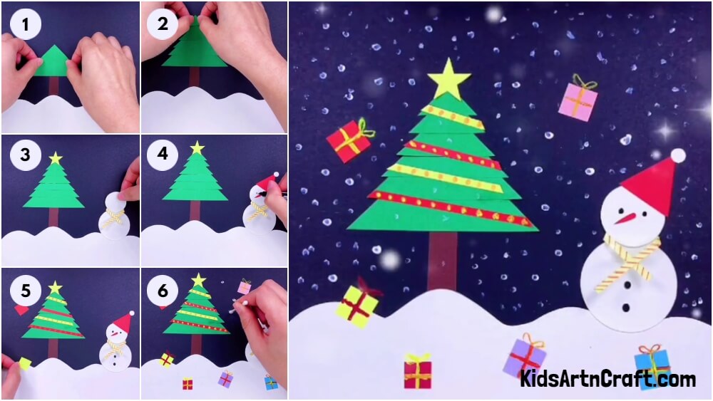 DIY Christmas Tree Paper craft For Christmas Decoration