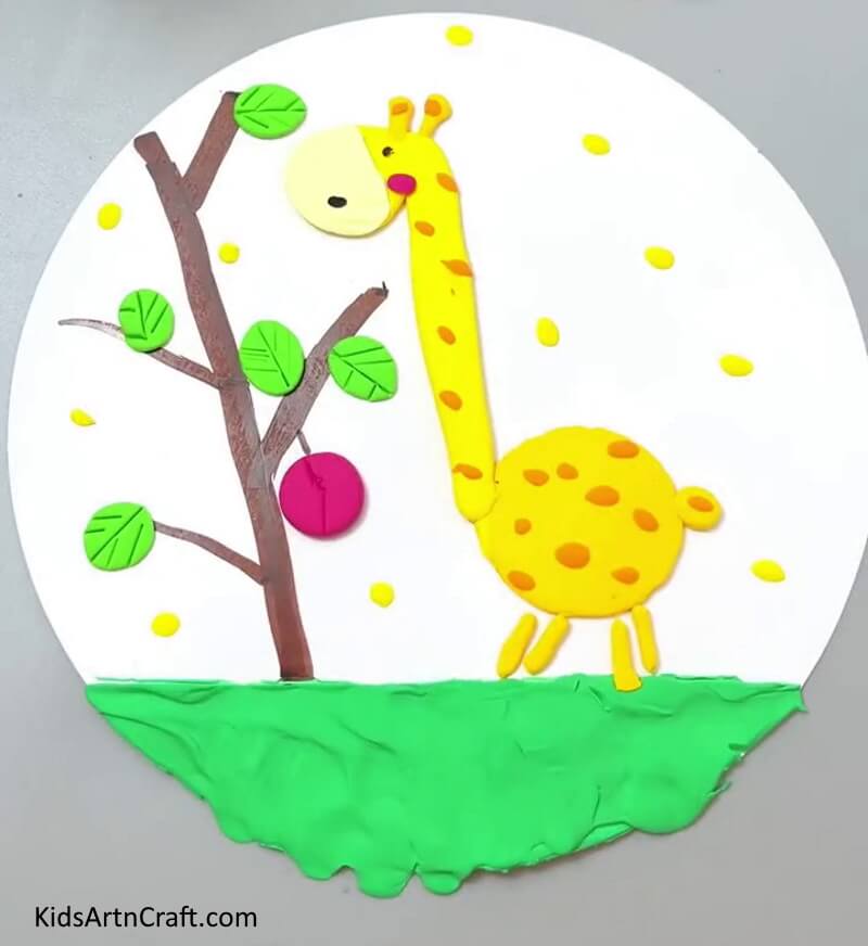 Handcrafted Clay Giraffe Craft Idea For Youngsters