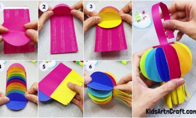 DIY Colorful Lantern using craft Paper