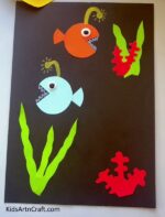 DIY Craft paper Fish Aquarium for kids - Kids Art & Craft
