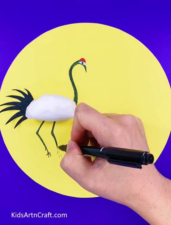 Making Legs Tutorial for building a Crane Bird Artwork for kids 