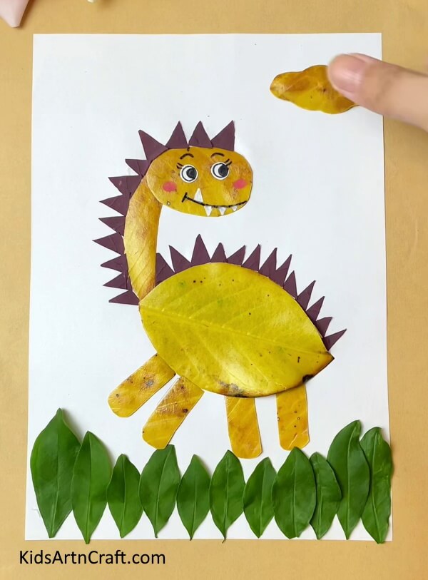 Clouds using Leaves- How To Craft a Dinosaur Animal Out of Leaves - A Tutorial for Kids