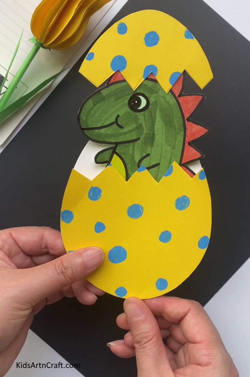 Paper Dragon Inside Egg Craft Is Ready To Come Out! - Beguiling Dragon Craftsmanship Constructed Within a Paper Egg