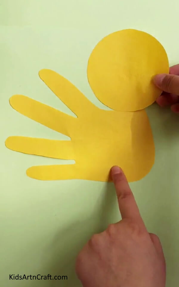 Adding The Baby Duck's Face - A Simple Baby Duck Handprint Creation for Youngsters