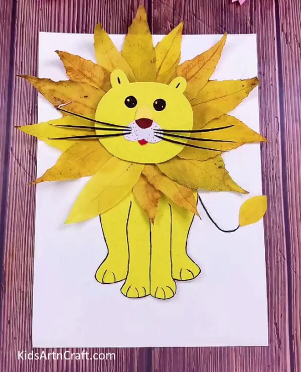 Easy Lion Craft With Fall Leaves