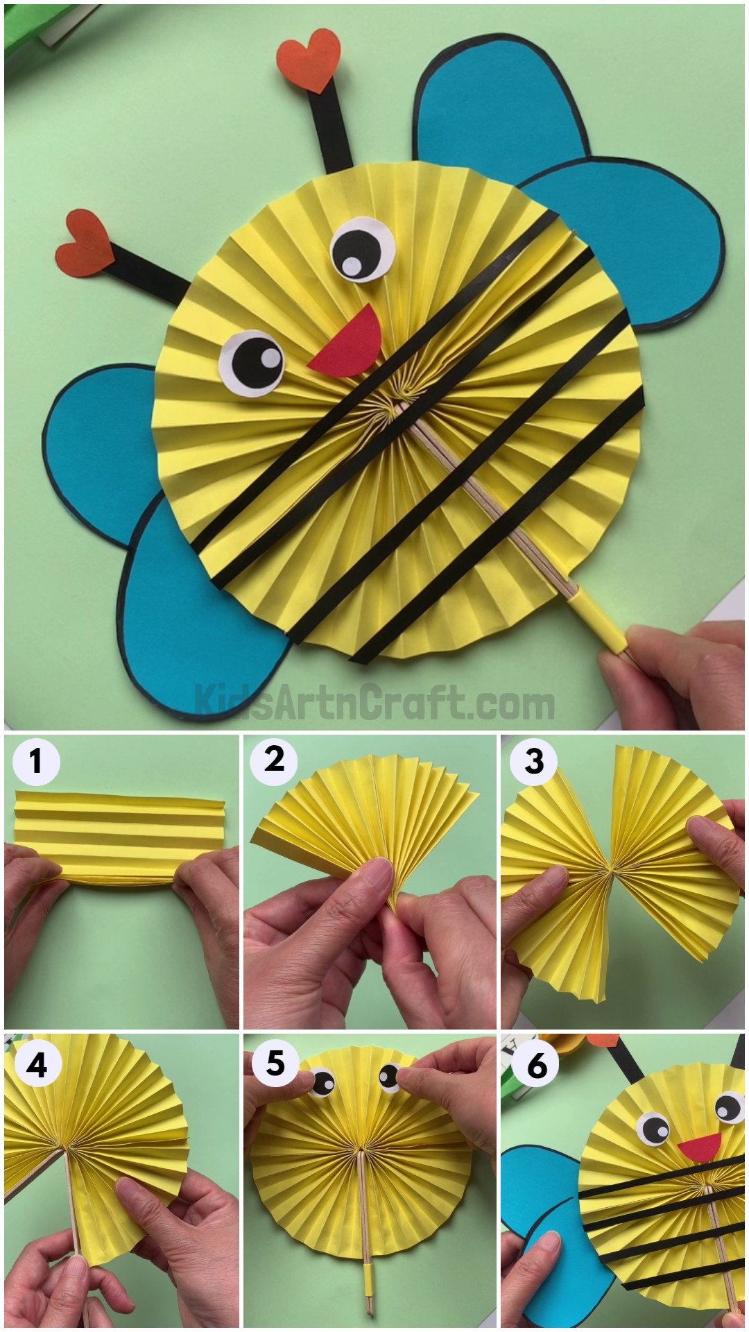 DIY Easy Paper Bee Craft for Kids
