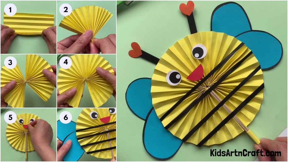 DIY Easy Paper Bee Craft for Kids