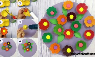 DIY Egg Carton Flowers Craft For Kids