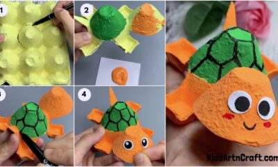 DIY Egg Carton Turtle Craft For Kids