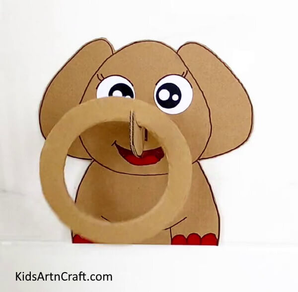Cardboard Elephant Ring Toss Game Is Ready To Play- Design a Cardboard Elephant for Kindergarteners