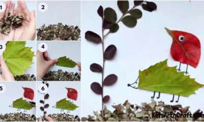 DIY Fall Leaf Hedgehog & Bird Craft Tutorial For Beginners