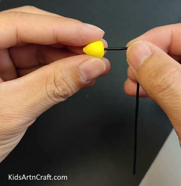 Insert a Small Sponge through the Paper Clip- Making a Handmade Straw Fan - An Uncomplicated Tutorial for Kids