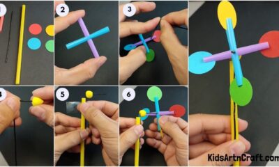 DIY Handmade Straw Fan easy Tutorial for Kids