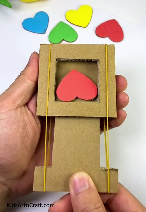 Shooting Hearts- Step-by-step instructions for making a cardboard shooter for kids