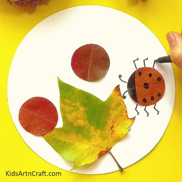 Making The Legs And The Antenna-A Step-by-Step Guide to the Ladybug Leaf Craft for Beginners