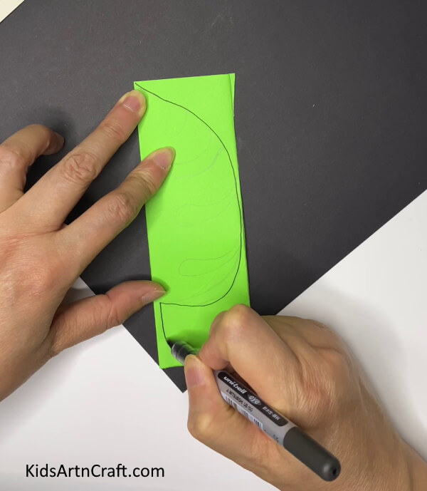 Drawing  A Simple Leaf Side - How to Make Monstera Leaves from Paper: A Guide for Young Learners 