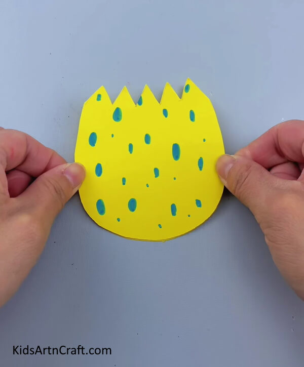 Pasting Both Eggs Together-A Guide on How to Build a Moveable Egg Piece of Artwork With a Small Chick for Children