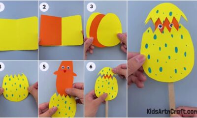 DIY Movable Egg Craft With Little Chick Tutorial for Kids