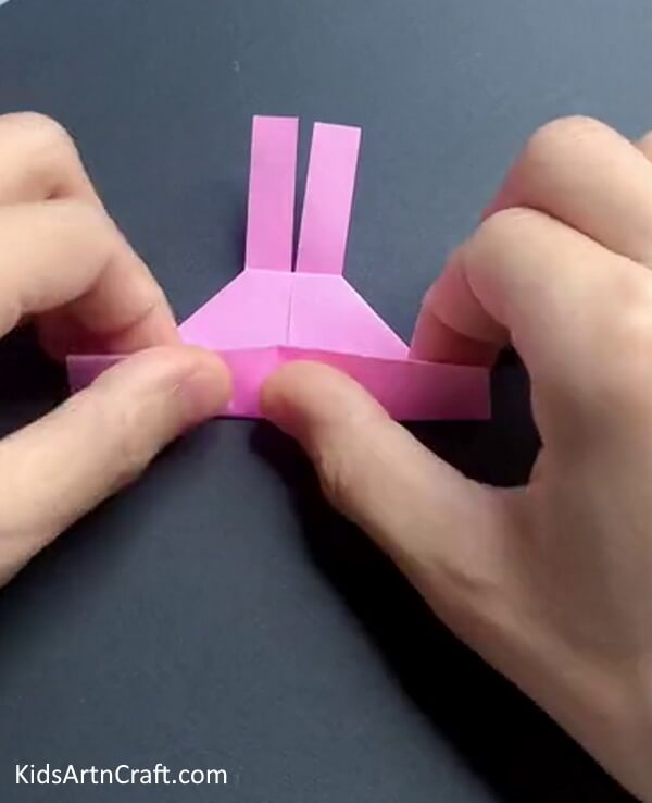 Making A Strip-Design a Rabbit Ring with Origami for Little Ones