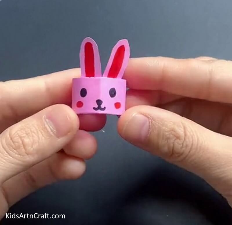 Cute Origami Bunny Ring Craft For Children