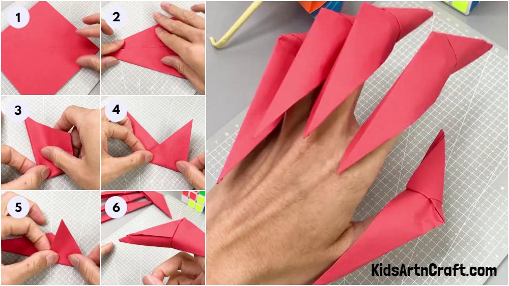 DIY Origami Paper Claws Easy Tutorial For Kids