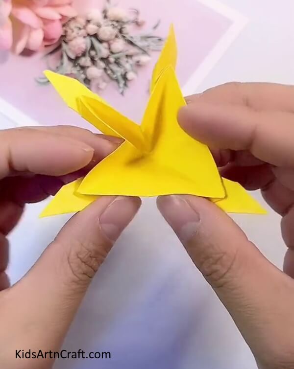 Forming A Star Shape-Making a Paper Origami Flower - A Simple Project for Youngsters 