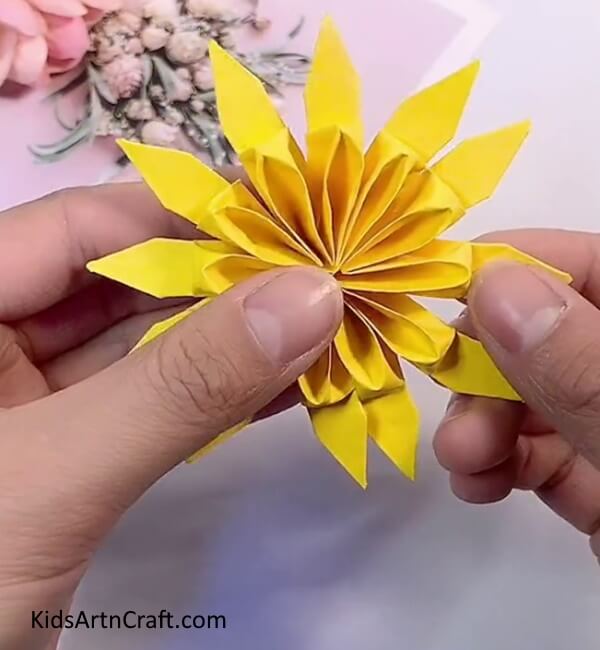 Making A Flower-Making Origami Flowers with Paper - A Simple Activity for Kids 