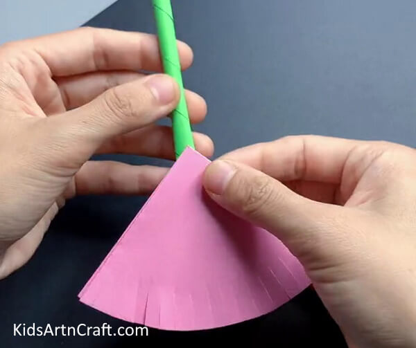 Paste The Stick With Broom-Paper Broom Tutorial - A Simple DIY Guide for Kids 
