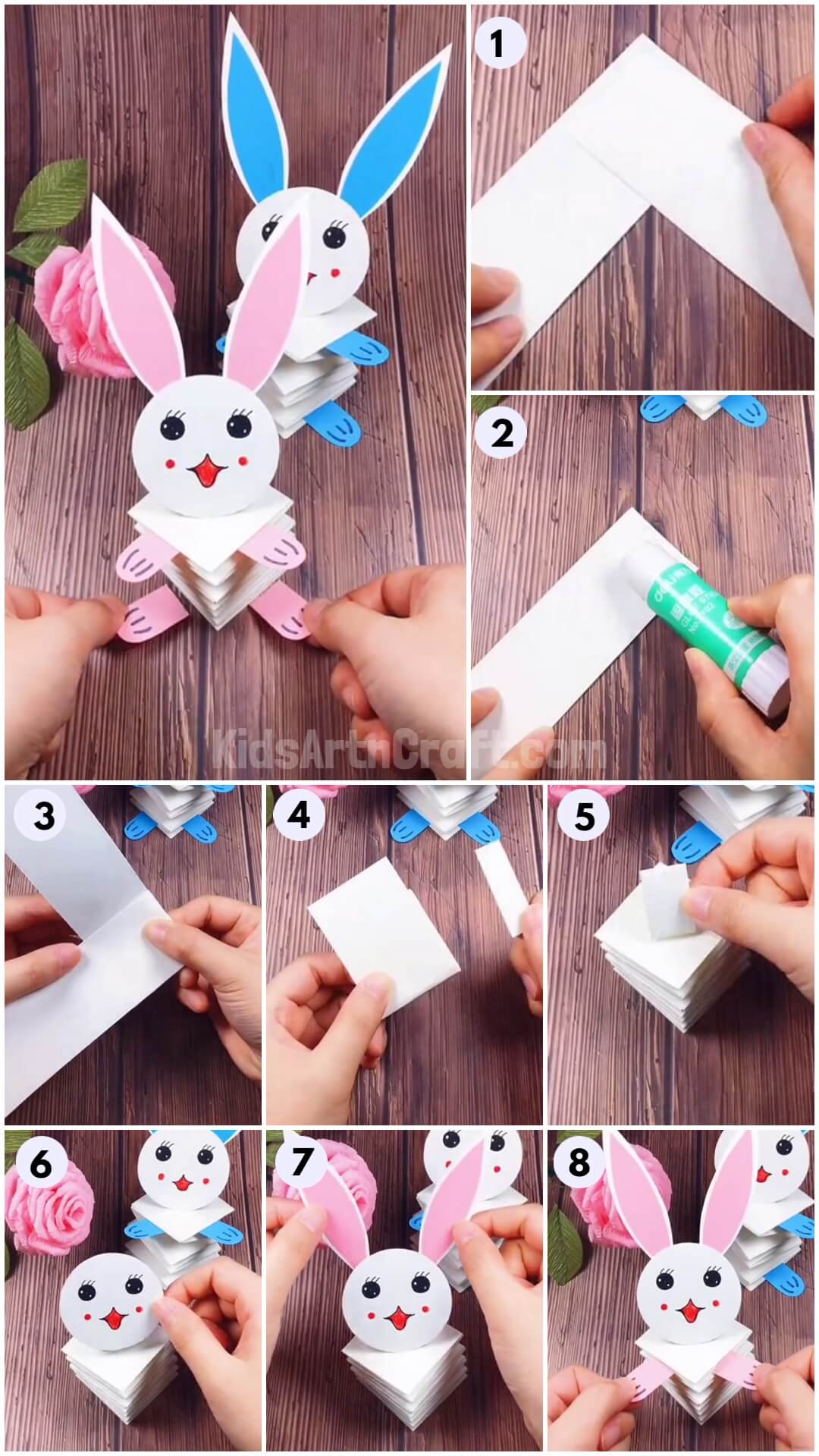 DIY Paper Bunny Craft for Easter Decorations