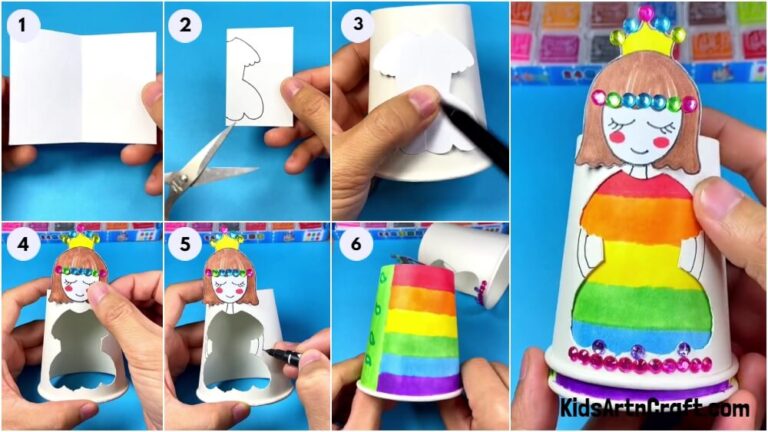 DIY Paper Cup Changing Dress Doll Craft Trick for Kids - Kids Art & Craft