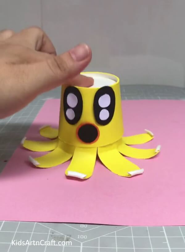 Your Paper Cup Octopus Is Ready! - Create an Octopus Out of a Paper Cup with this Kid-Friendly Tutorial 