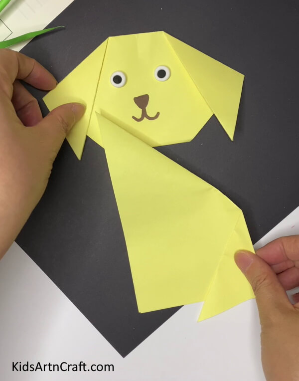 Making Tail Of Dog Making a paper dog craft without difficulty for children 