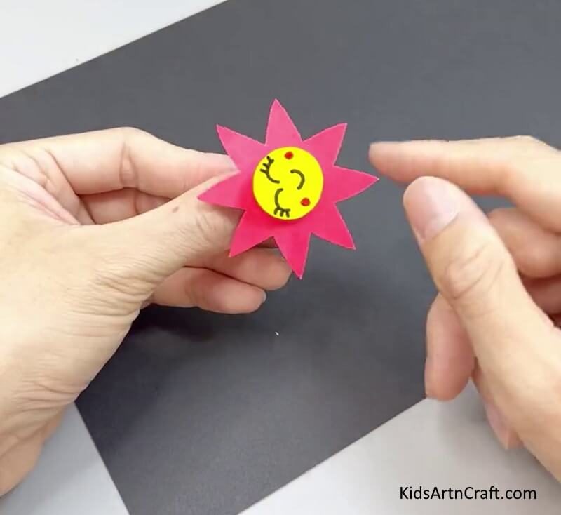 This Is The Final Look Of The Paper Flower Ring! - Making a Paper Flower Ring - a tutorial for children 