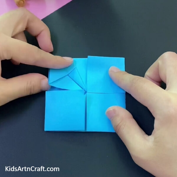 Reverse The Square And Fold The Sheet-This guide will show kids how to put together a paper origami basket