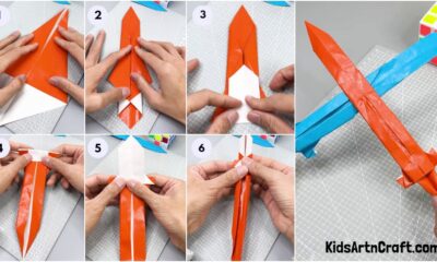DIY Paper Sword Craft Tutorial for Kids With Step by Step Instructions