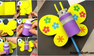 DIY Plastic Bottle and Paper Bee Craft for kids