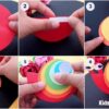 DIY Rainbow color paper snail craft for kids